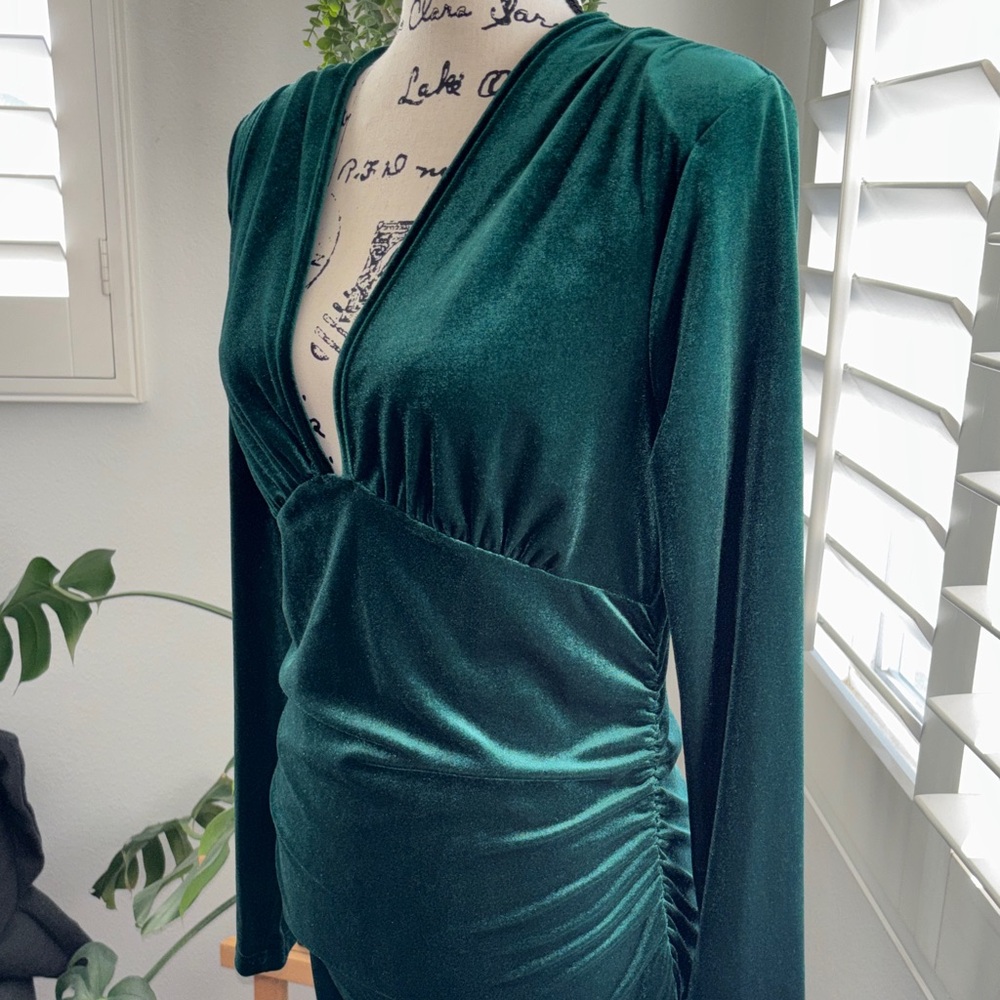 Green Velvet Dress